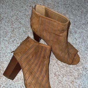 Open Toed Bootie Heels